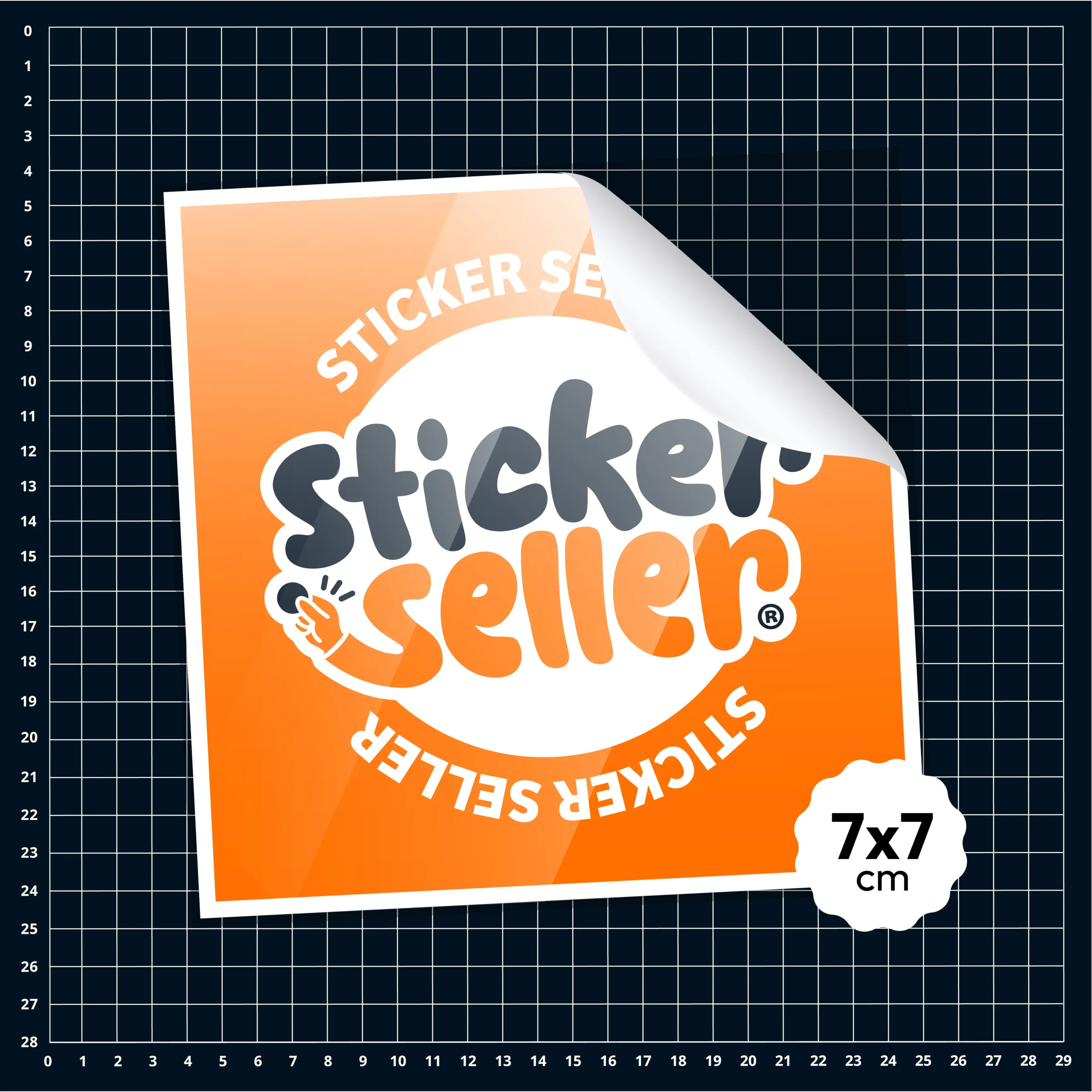 Sticker Cuadrado 7x7cm Personalizado